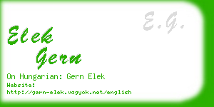 elek gern business card